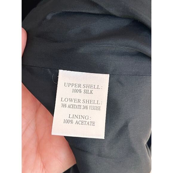 L.K. Bennett Silk Floral Cap Sleeve Cocktail Dress Black/White Women's Size 6 - Picture 6 of 12